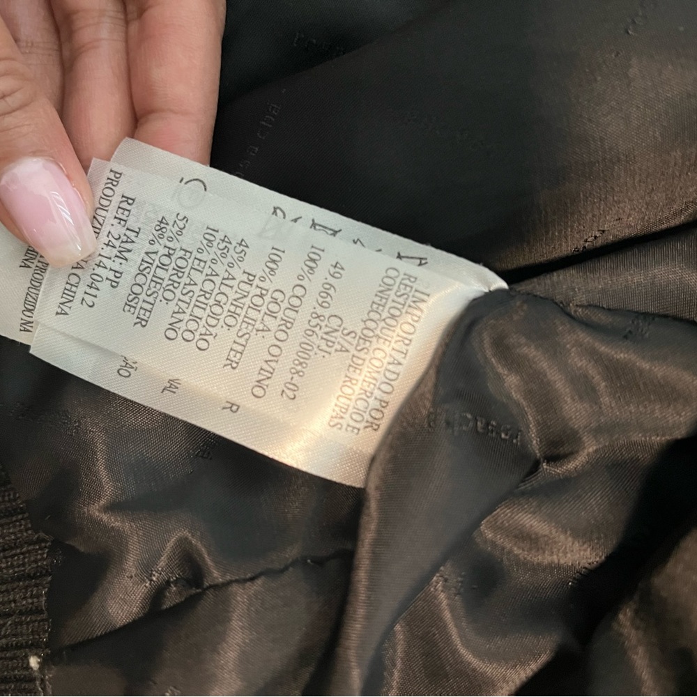 Rosa cha leather jacket with removable fur collar - Picture 7 of 8